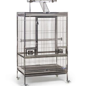Prevue Pet Products Large Stainless Steel Playtop Bird Cage for Medium to Large Parrots