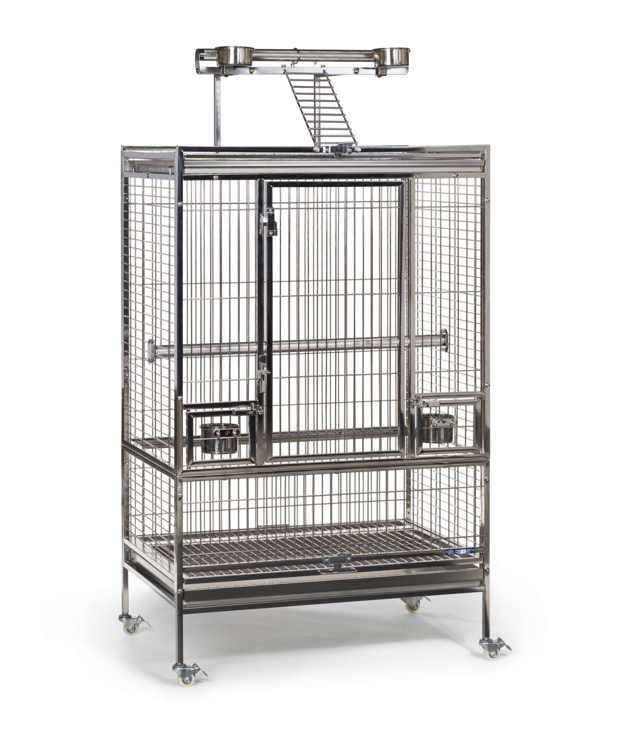 Prevue Pet Products Large Stainless Steel Playtop Bird Cage for Medium to Large Parrots